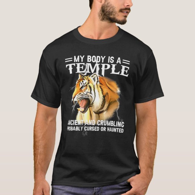 Coola Tiger min kropp är en Temple Ancient och Cru T Shirt (Framsida)