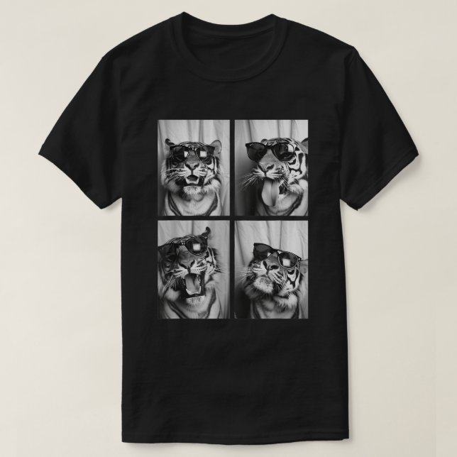 Coola Tiger Sunglasses Photo Booth Shirt T (Design framsida)