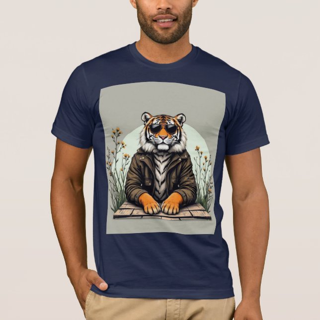 "Coola Tiger with Sunglasses T-Shirt - Snyggt (Framsida)