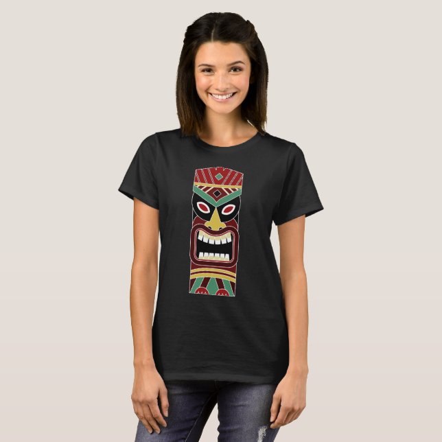 Coola Tiki Totem-skjortor & jacka T Shirt (Hel framsida)