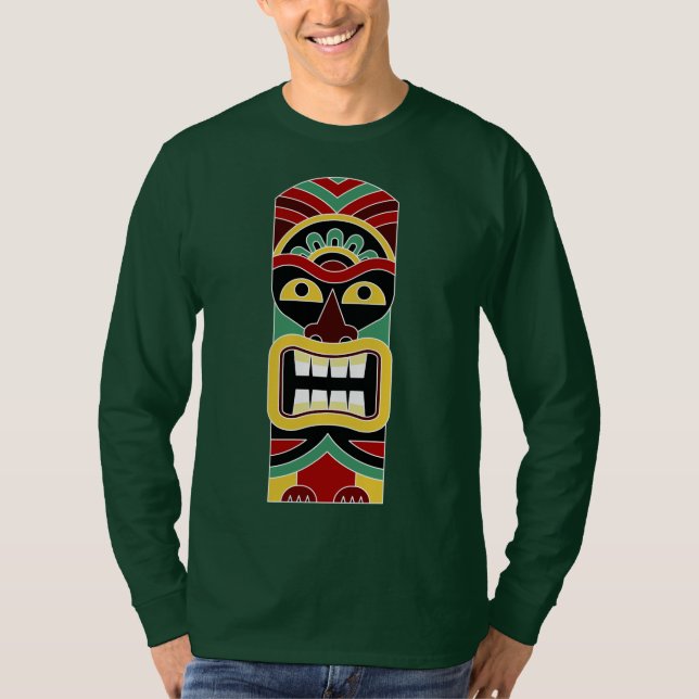 Coola Tiki Totem-skjortor & jacka Tee (Framsida)
