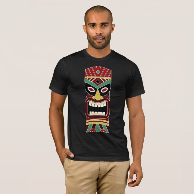 Coola Tiki Totem-skjortor & jacka Tee Shirt (Hel framsida)