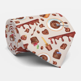 coola tippad choklad mönster sötad slips