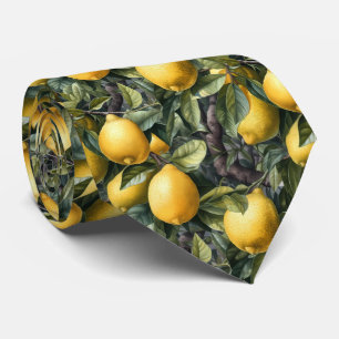 Coola tippad citronfrukt mönster slips