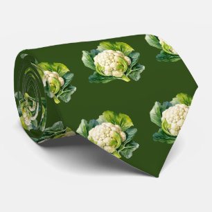 Coola tippad grönsaksblomkål mönster slips