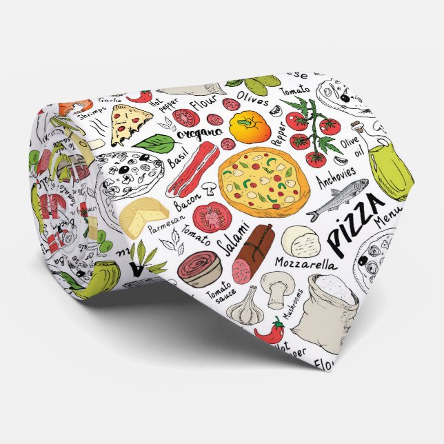 coola tippad pizza food mönster slips (Rullad)
