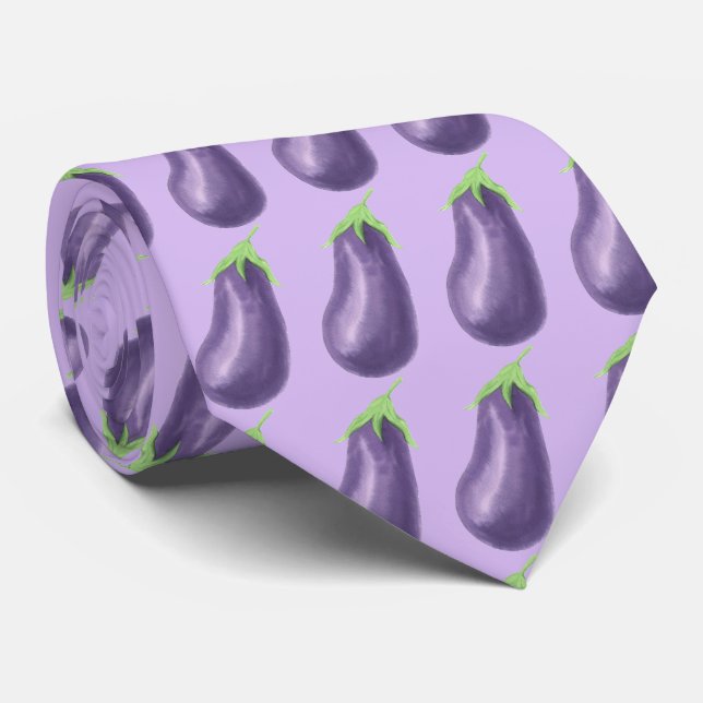 Coola tippad vegetabilisk mönster eggplant slips (Rullad)