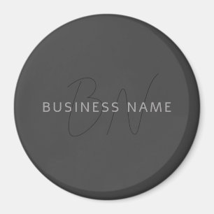 Coola Tittar Namn och monogram MÖRK GRÅTT Magnet