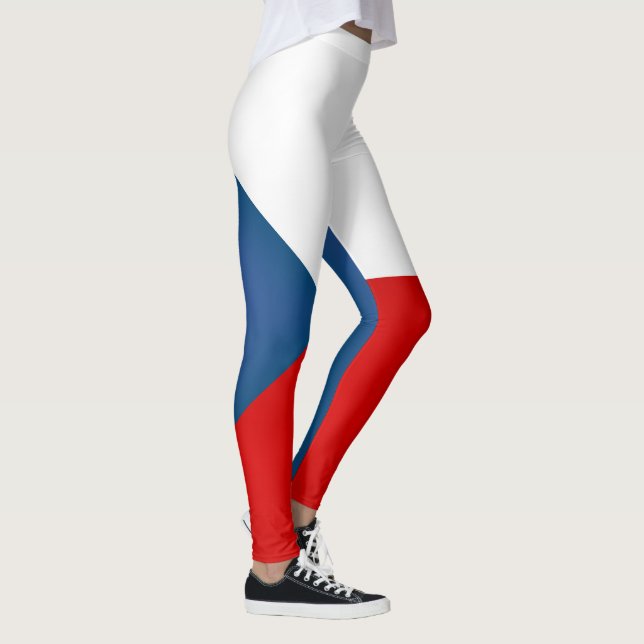 Coola Tjeckien Flagga Mode Leggings (Höger)
