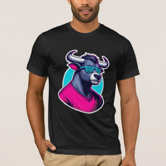 Coola tjur tecknad konst t shirt