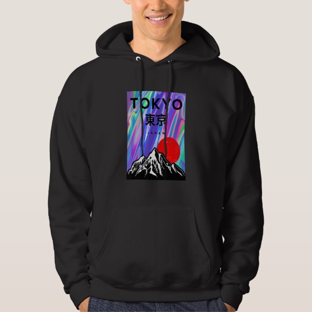 Coola Tokyo Japan Aurora Stil Graphic Tees & Coola Hoodie (Framsida)