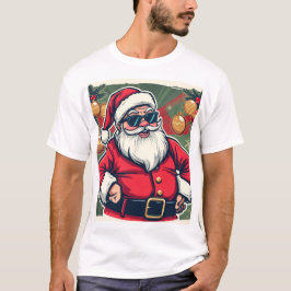 Coola tomten med trendiga solglasögon t shirt