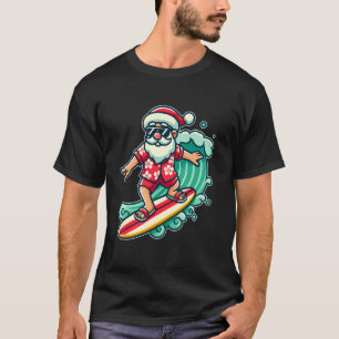 Coola tomten surfar jul i juli sommarstrand t shirt