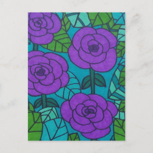 Coola Tones Jungle Blommigt Art Vykort
