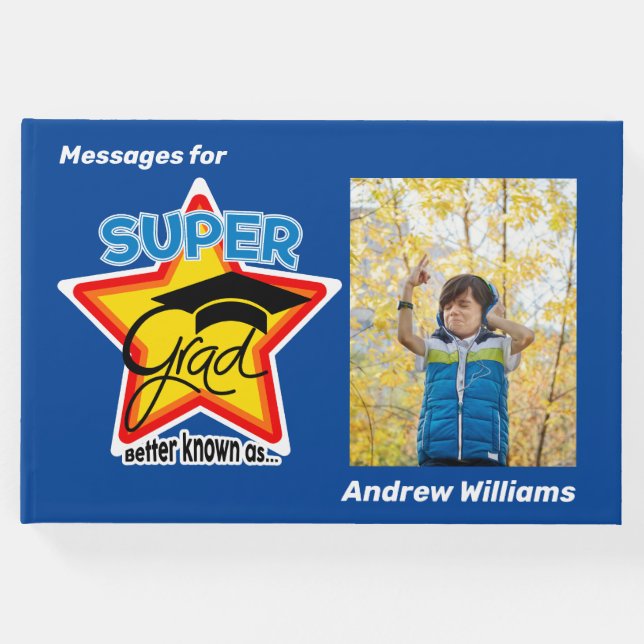 Coola Toppen Grad redigerbar fototext Studenten Gästböcker (Framsida)