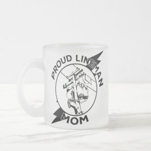 Coola Toppen Proud Lineman Mamma-Mors dag Frostad Glasmugg