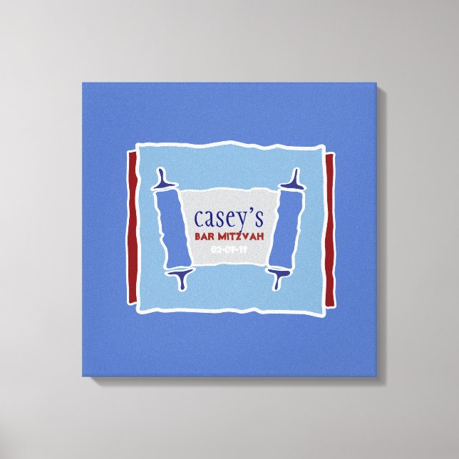 COOLA TORAH Fladdermus Pub Mitzvah Inloggningsskyl Canvastryck (Framsida)