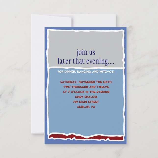 Coola Torah ThLED Pub Bat mitzvah Party-kort Inbjudningar (Framsida)