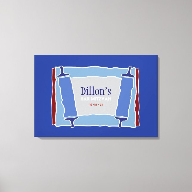 COOLA TORAHBar Bat mitzvah inloggningskort Canvastryck (Framsida)