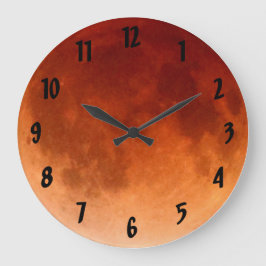 Coola Totalt antal Lunar Eclipse Blood Måne Clock Stor Klocka