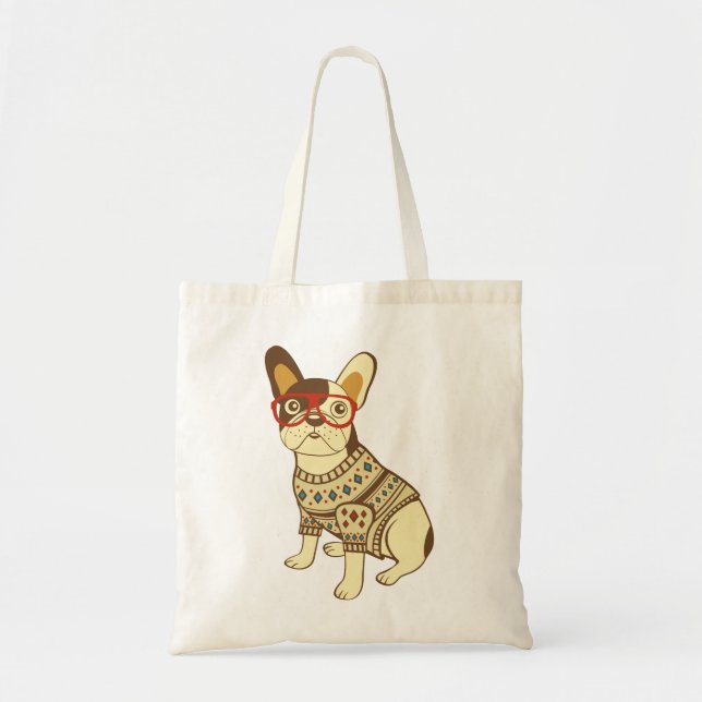 Coola Tote | Cute Tote | Rolig hund Tygkasse (Framsidan)
