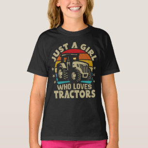 Coola Tractor Älskare, bara en flicka som Kärlek T T Shirt