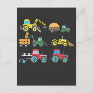 Coola Tractor and Harvesters Collection Farmer Vykort
