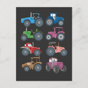 Coola Tractor Farmer Boy Farm Fordon Farming Vykort