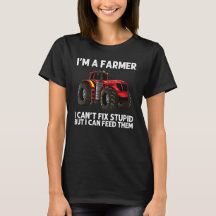 Coola Tractor För manar Women Big Farming Fordon T Shirt