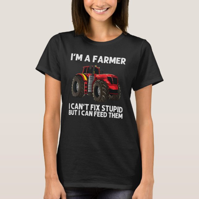 Coola Tractor För manar Women Big Farming Fordon T Shirt (Framsida)