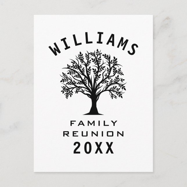 Coola Träd Familjeåterförening Sommar Vacation Roa Vykort (Framsida)