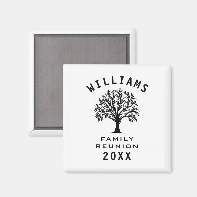 Coola Träd Familjens Återträff Sommarlovsresa Magnet (Front/Back)