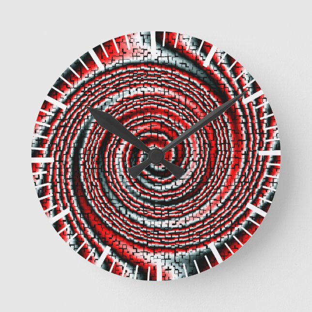 Coola tredimensionella kuber fantastisk-virvel rund klocka (Framsida)