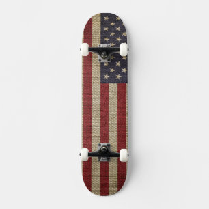 Coola trendig America flagga, struktur Old School Skateboard Bräda 21,6 Cm
