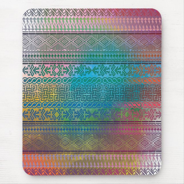 Coola trendig Aztec geometric mönster färglös Musmatta (Framsidan)