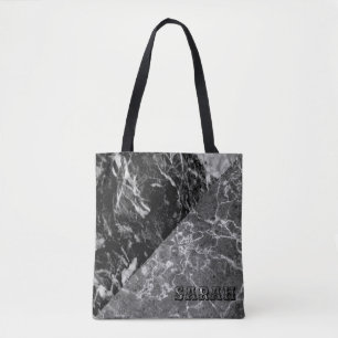 Coola Trendig Black Marble Tygkasse