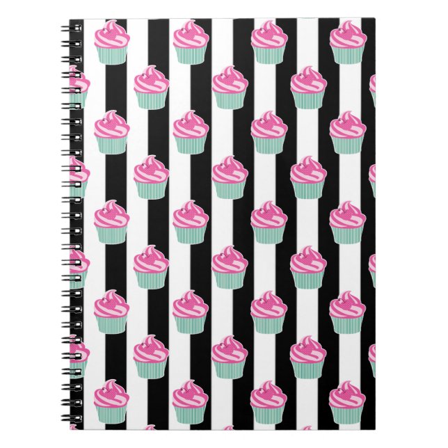Coola Trendig Bleck and Withe, Kopp Cakes Anteckningsbok (Framsidan)