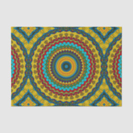 Coola Trendig Blue Red Gult Mandala Tribal Ethnic