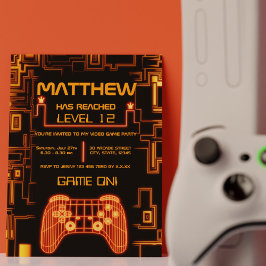 Coola Trendig Boy Console Controller-spelardag Inbjudningar