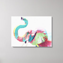 Coola Trendig Colorful Elephant Canvastryck