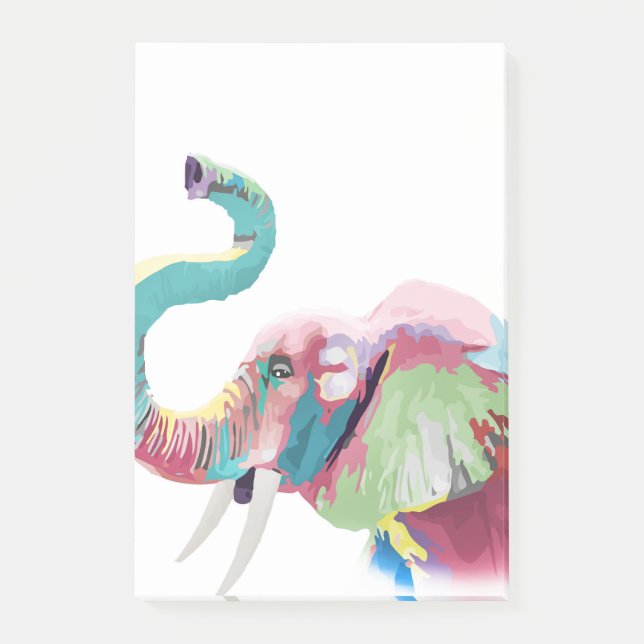 Coola Trendig Colorful Elephant Post-it Block (Framsida)