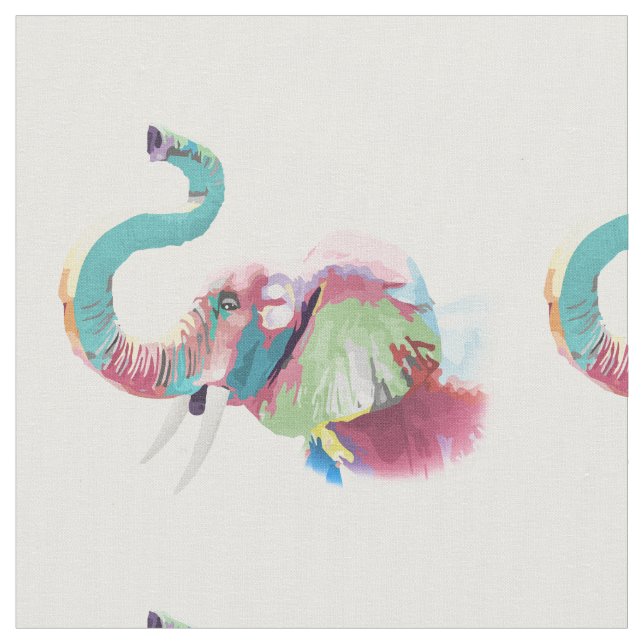 Coola Trendig Colorful Elephant Tyg (Närbild)