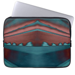 Coola, trendig futuristiska grafik i rött och blåt laptop fodral