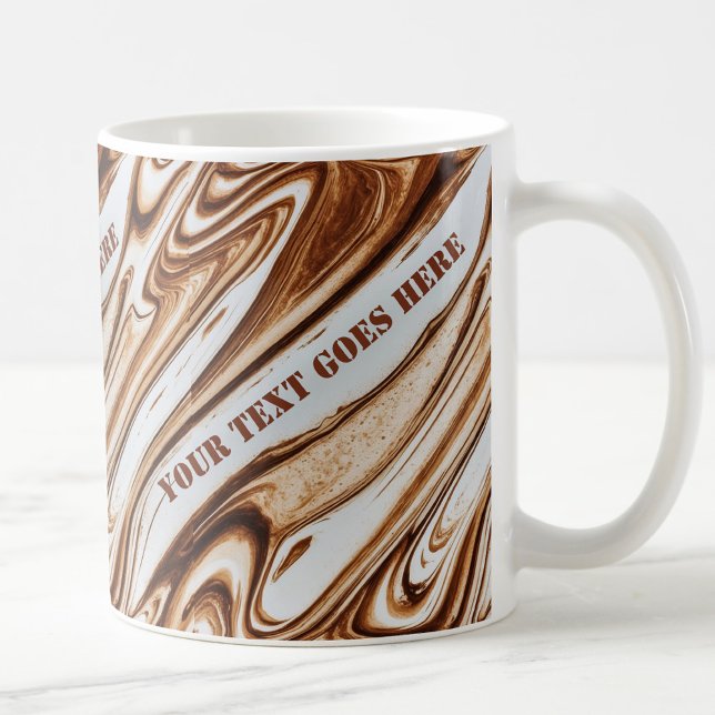 Coola, trendig kaffemärkning snurra personlig text kaffemugg (Skapare uppladdad)