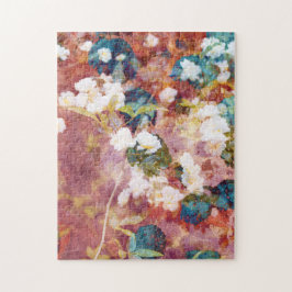 Coola, trendig konst av romantisk blomma mönster pussel