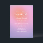 Coola Trendig Lila för övertoning av Rosa Bat mitz Inbjudningar<br><div class="desc">Bat mitzvah inbjudan till Trendig Lila för övertoning av Rosa i coola</div>