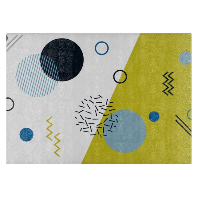 Coola, trendig, modern, Memphis grönt blue geometr (Framsidan)