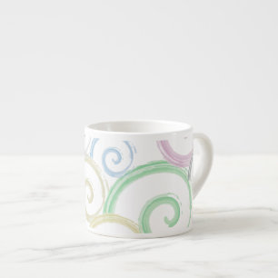 Coola, trendig, moderna borstar från vatten färg espressomugg
