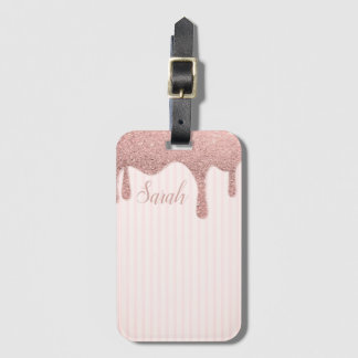 Coola Trendig Rosa Glitter Bagagebricka