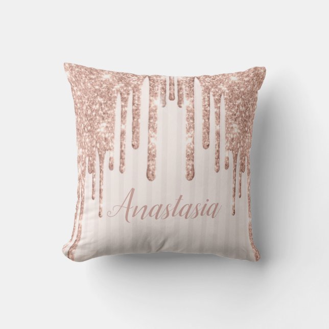 Coola Trendig Rosa Glitter Kudde (Framsida)